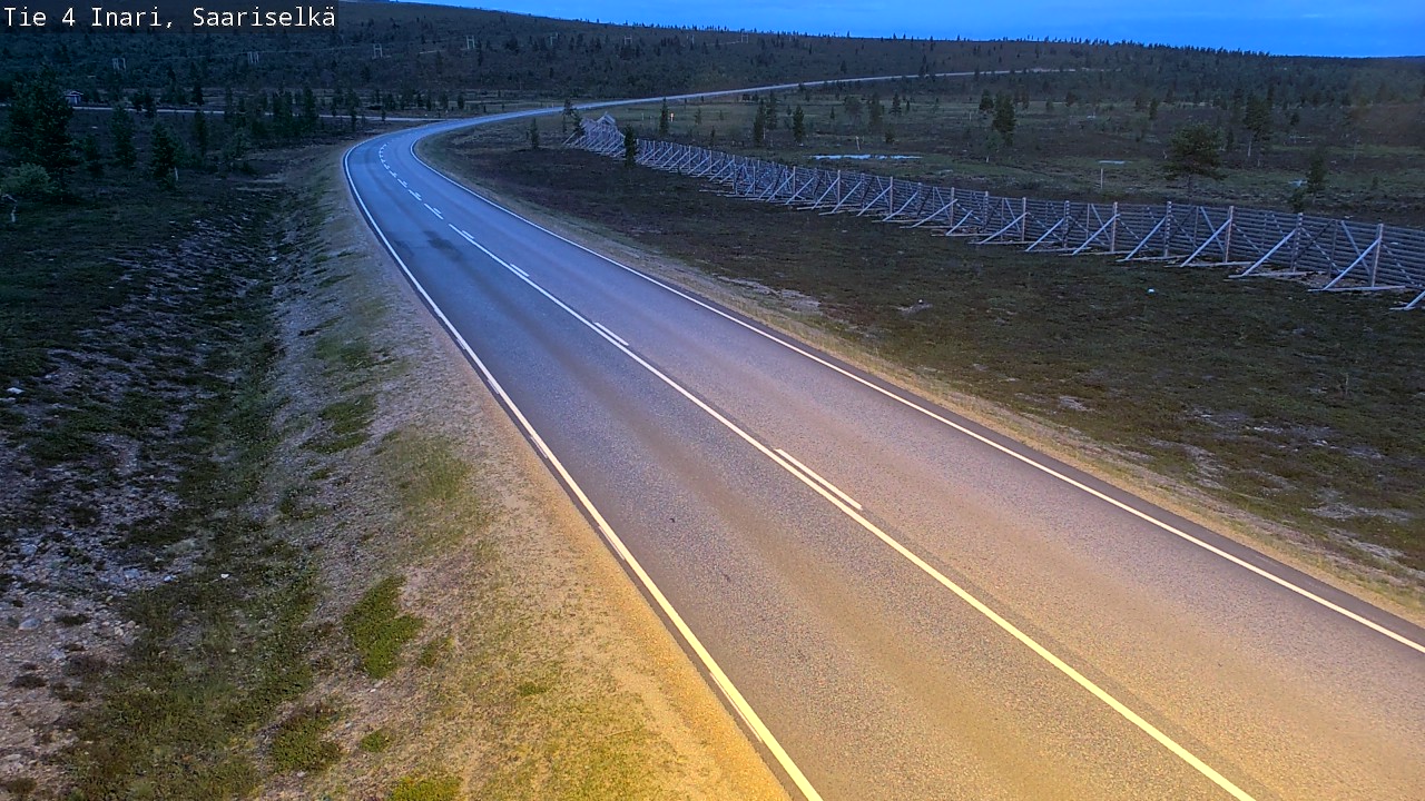 Weather Camera Image Road 4 Inari, Saariselkä, Kaunispää, Inari, Lappi