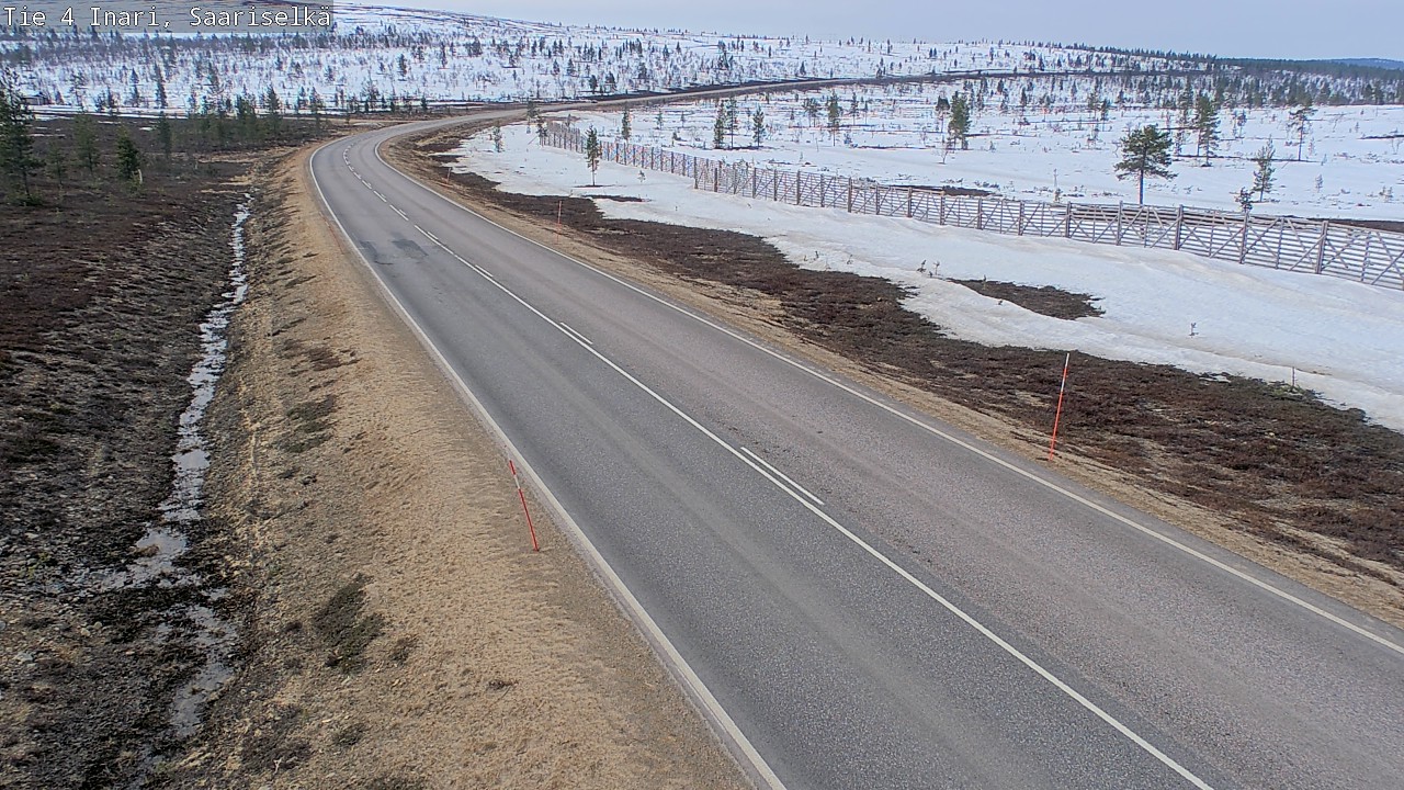Weather Camera Image Road 4 Inari, Saariselkä, Kaunispää, Inari, Lappi