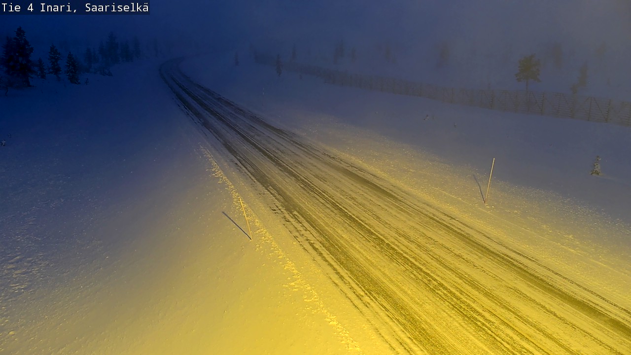 Weather Camera Image Väg 4 Enare, Saariselkä, Kaunispää, Inari, Lappi