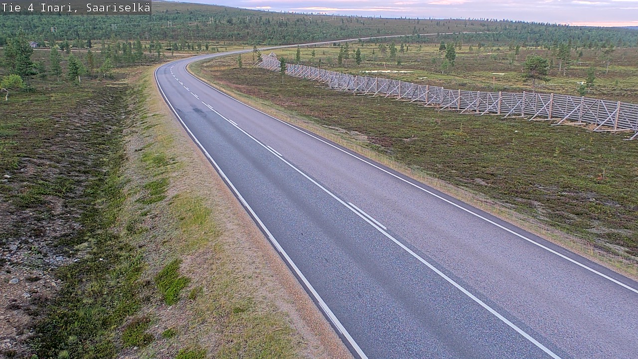 Weather Camera Image Road 4 Inari, Saariselkä, Kaunispää, Inari, Lappi
