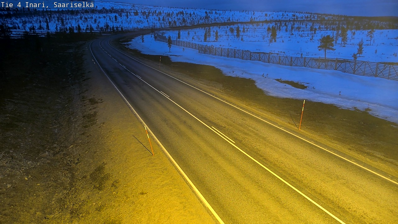 Weather Camera Image Väg 4 Enare, Saariselkä, Kaunispää, Inari, Lappi