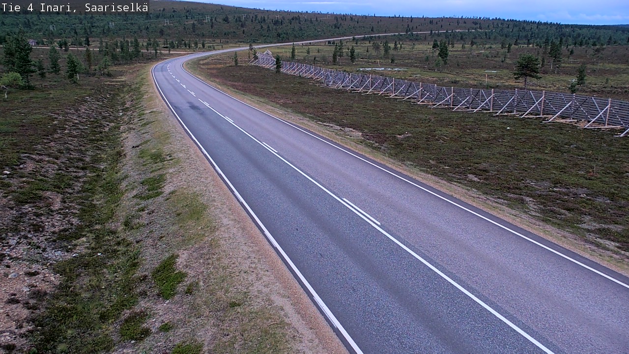 Weather Camera Image Road 4 Inari, Saariselkä, Kaunispää, Inari, Lappi