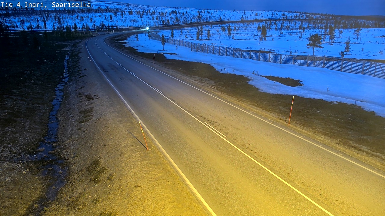 Weather Camera Image Road 4 Inari, Saariselkä, Kaunispää, Inari, Lappi