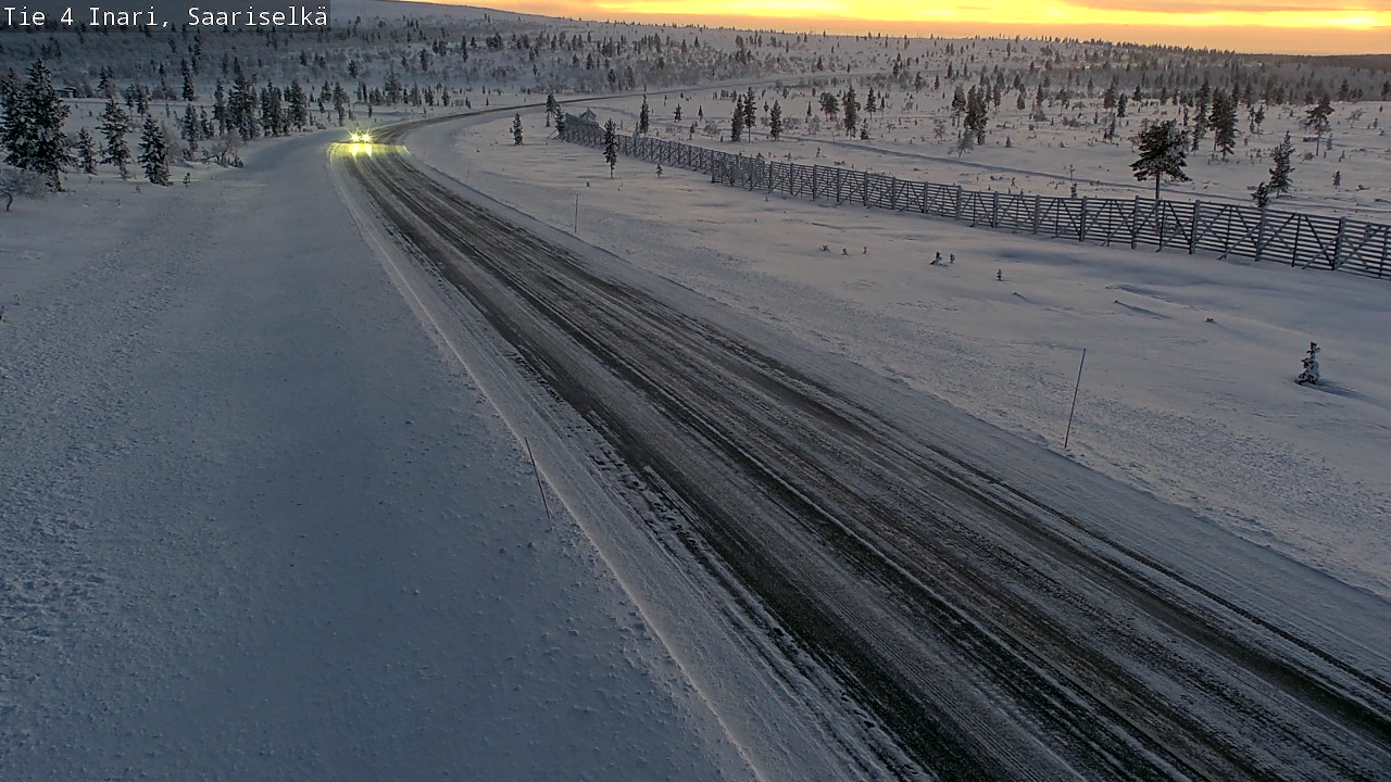 Weather Camera Image Väg 4 Enare, Saariselkä, Kaunispää, Inari, Lappi