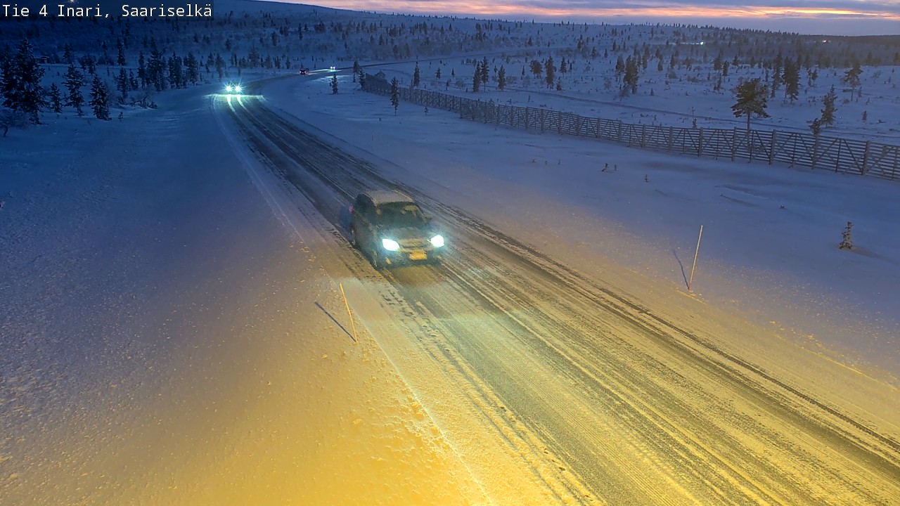 Weather Camera Image Road 4 Inari, Saariselkä, Kaunispää, Inari, Lappi