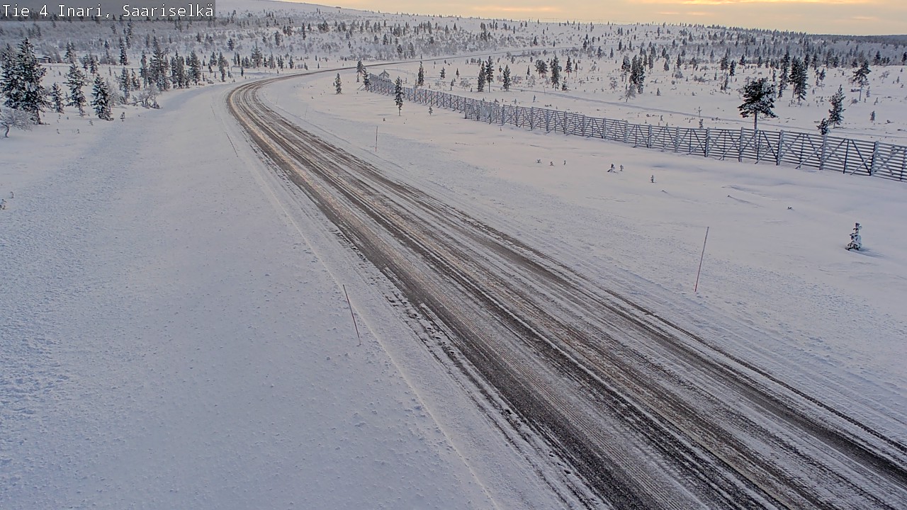 Weather Camera Image Väg 4 Enare, Saariselkä, Kaunispää, Inari, Lappi