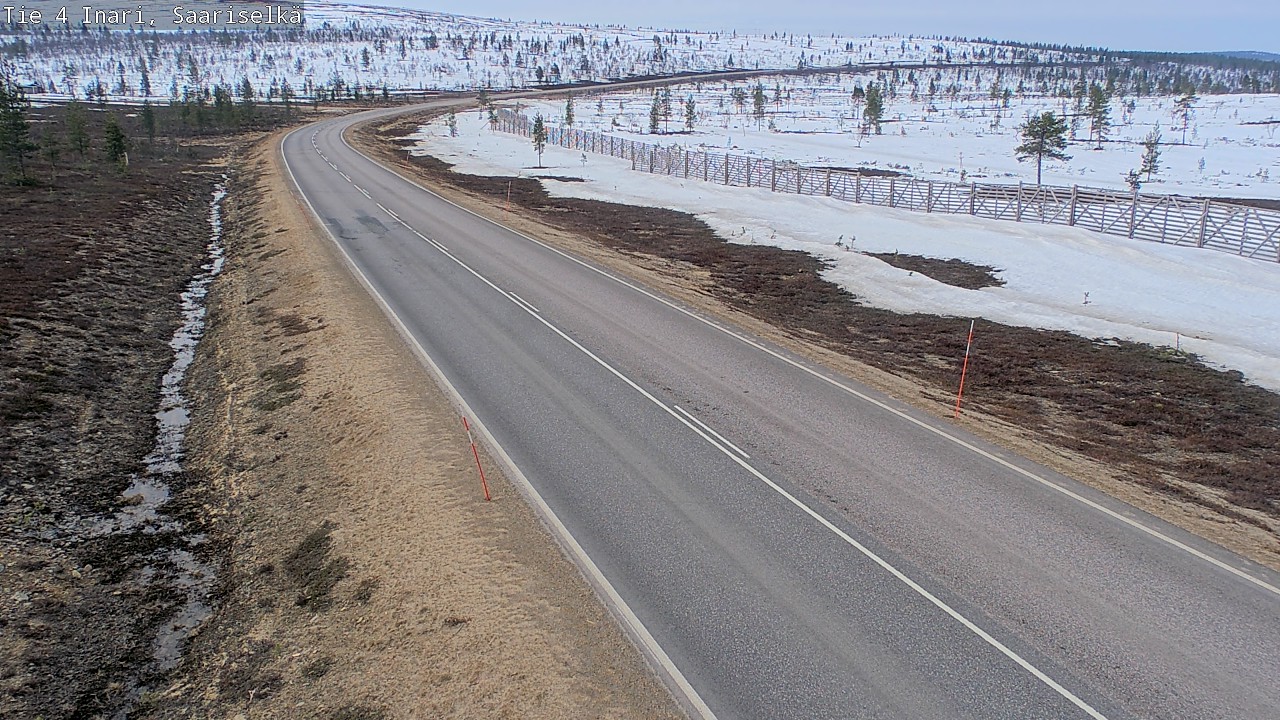 Weather Camera Image Road 4 Inari, Saariselkä, Kaunispää, Inari, Lappi