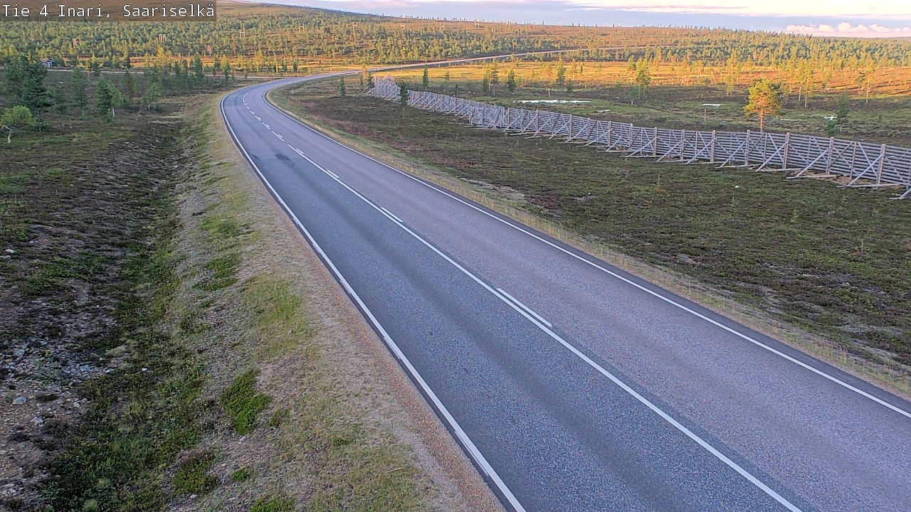 Weather Camera Image Road 4 Inari, Saariselkä, Kaunispää, Inari, Lappi
