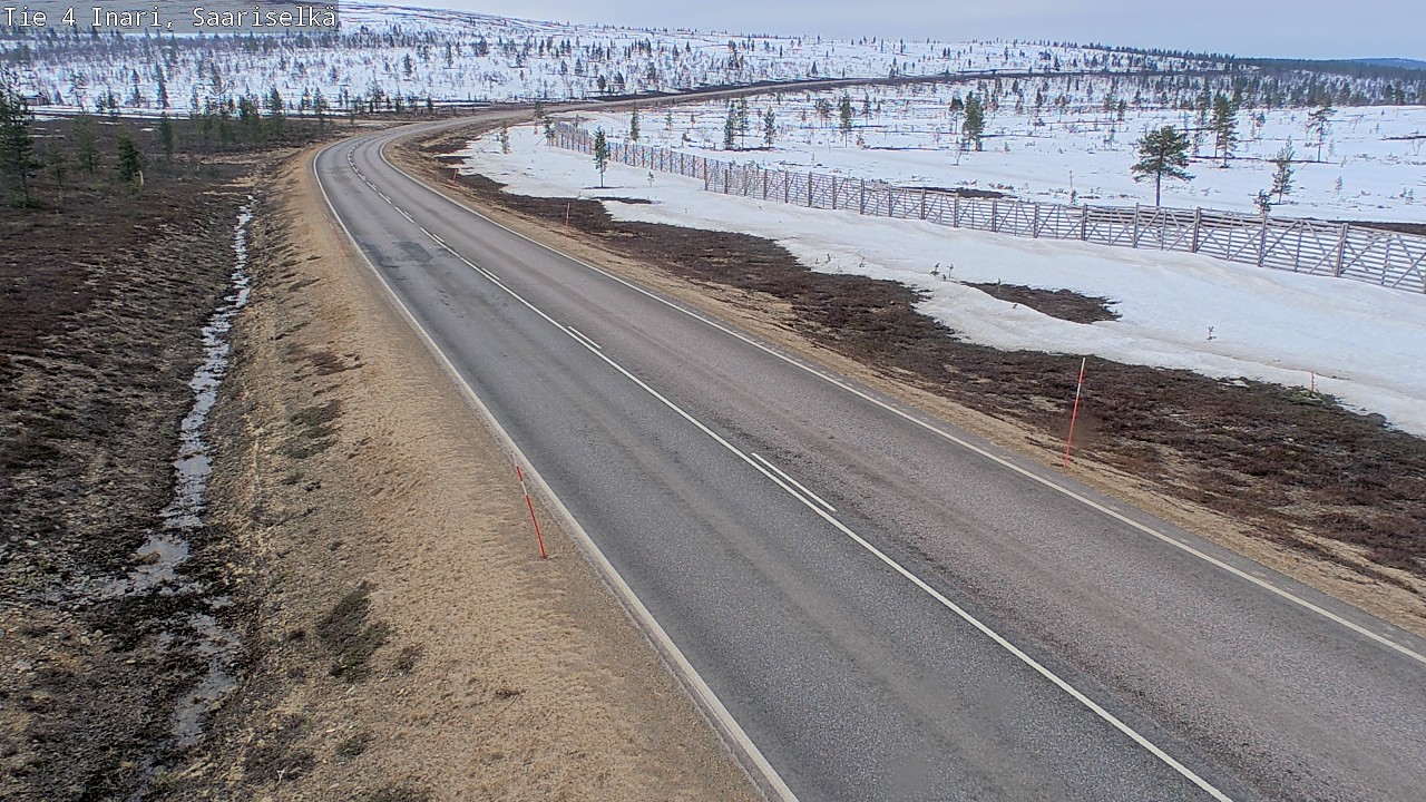 Weather Camera Image Road 4 Inari, Saariselkä, Kaunispää, Inari, Lappi