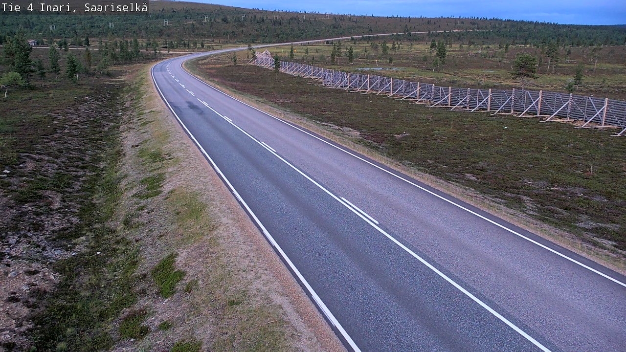 Weather Camera Image Road 4 Inari, Saariselkä, Kaunispää, Inari, Lappi