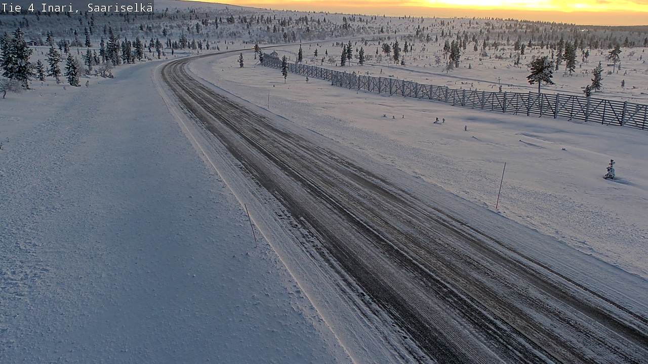 Weather Camera Image Väg 4 Enare, Saariselkä, Kaunispää, Inari, Lappi