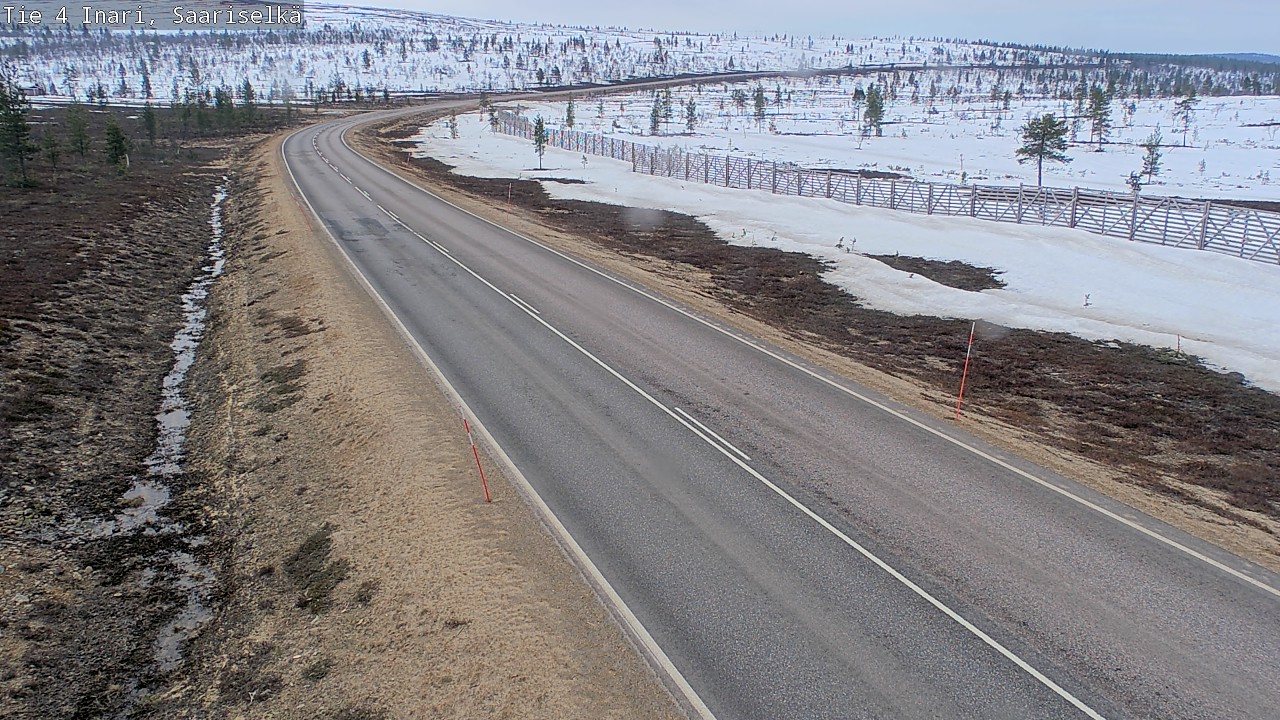 Weather Camera Image Road 4 Inari, Saariselkä, Kaunispää, Inari, Lappi