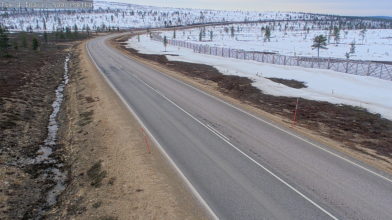 Weather Camera Image Road 4 Inari, Saariselkä, Kaunispää, Inari, Lappi