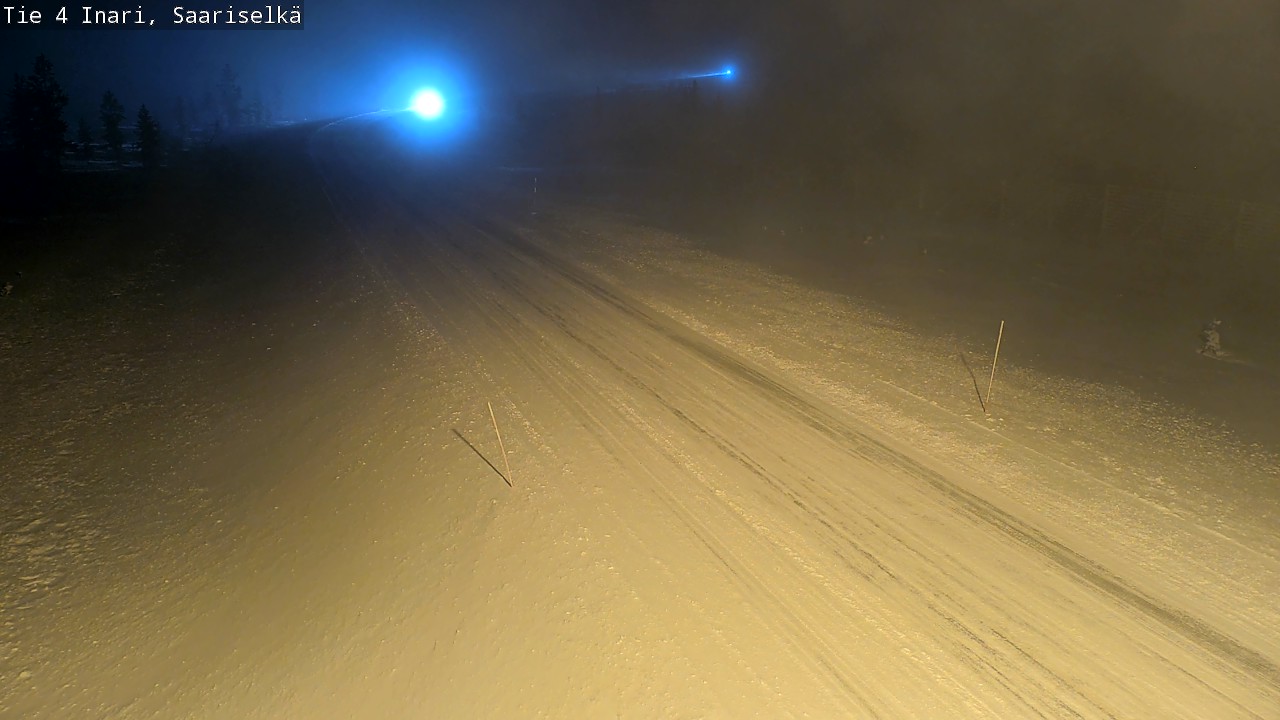 Weather Camera Image Väg 4 Enare, Saariselkä, Kaunispää, Inari, Lappi