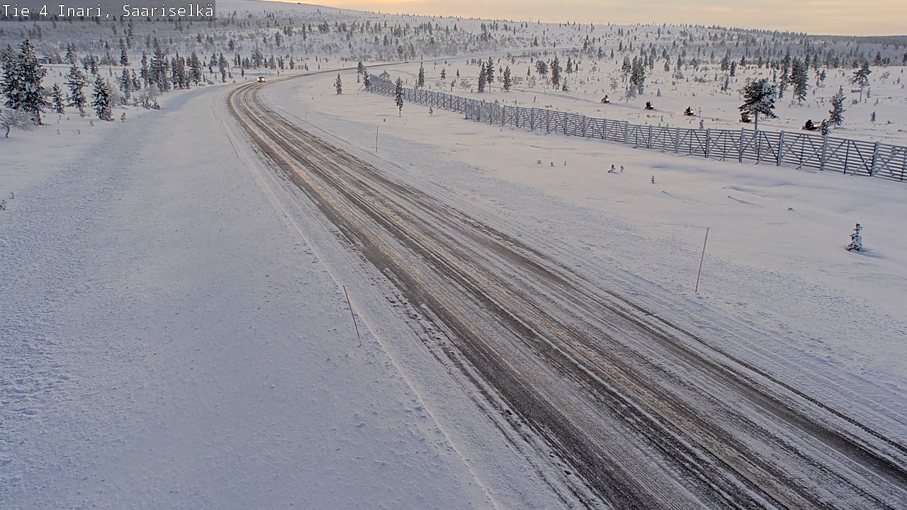 Weather Camera Image Väg 4 Enare, Saariselkä, Kaunispää, Inari, Lappi
