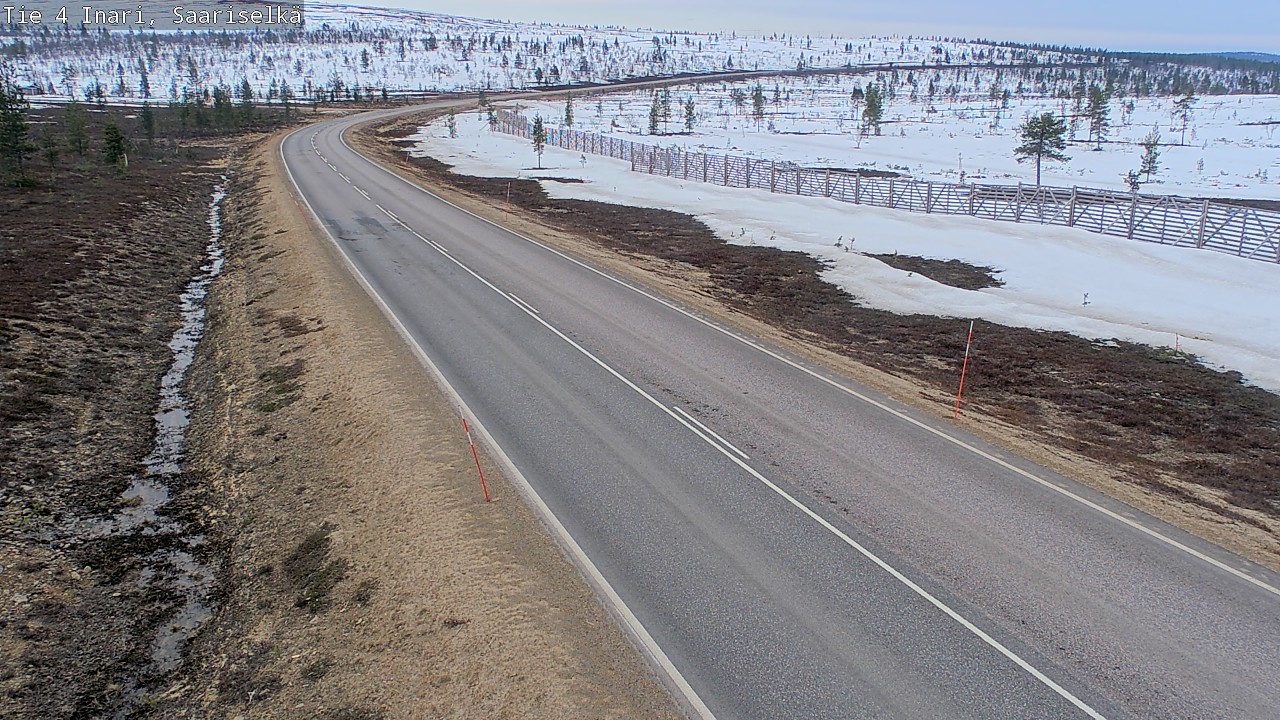 Weather Camera Image Road 4 Inari, Saariselkä, Kaunispää, Inari, Lappi