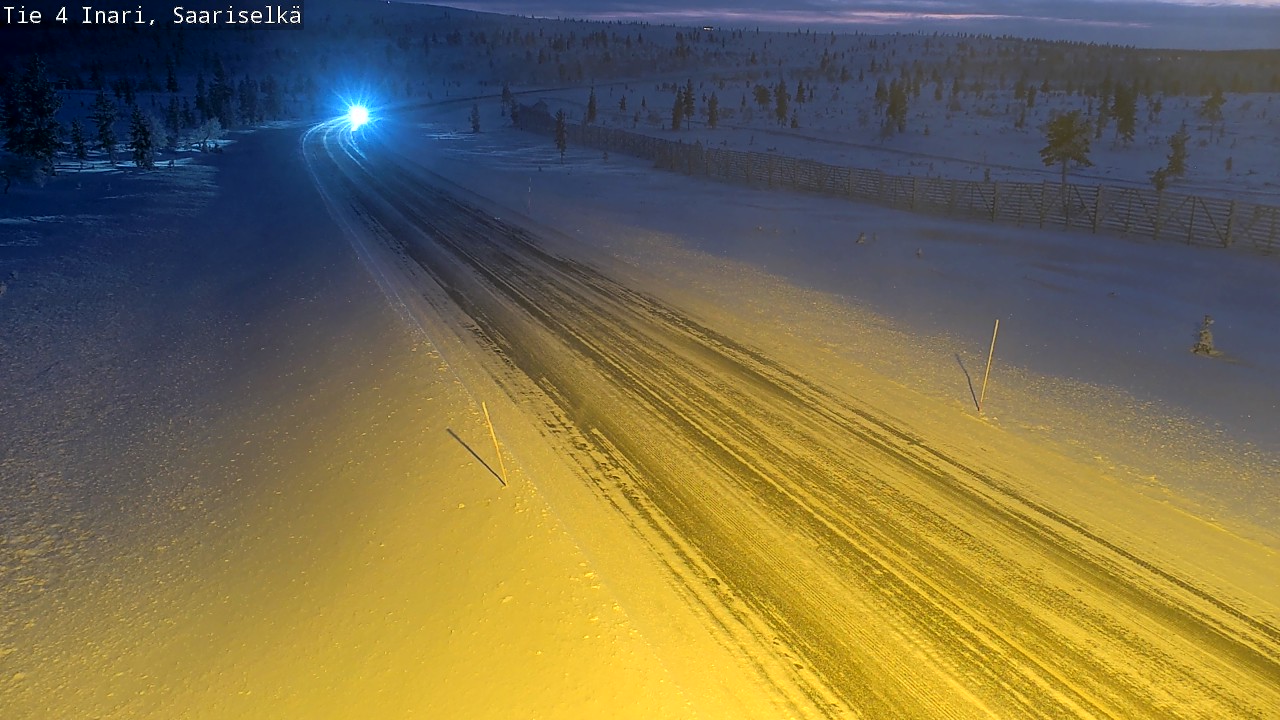 Weather Camera Image Väg 4 Enare, Saariselkä, Kaunispää, Inari, Lappi