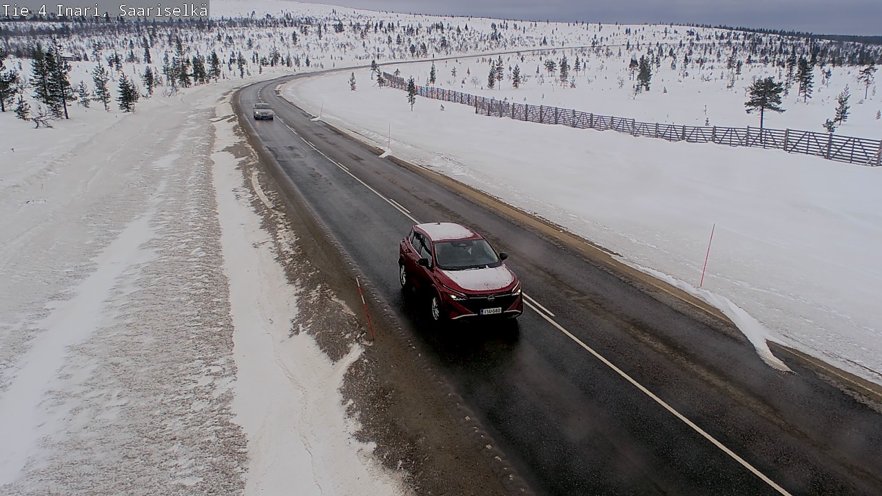 Weather Camera Image Road 4 Inari, Saariselkä, Kaunispää, Inari, Lappi