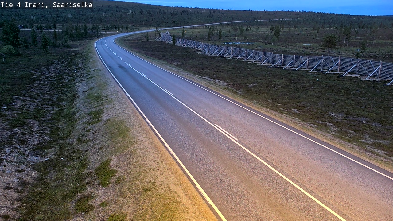 Weather Camera Image Road 4 Inari, Saariselkä, Kaunispää, Inari, Lappi