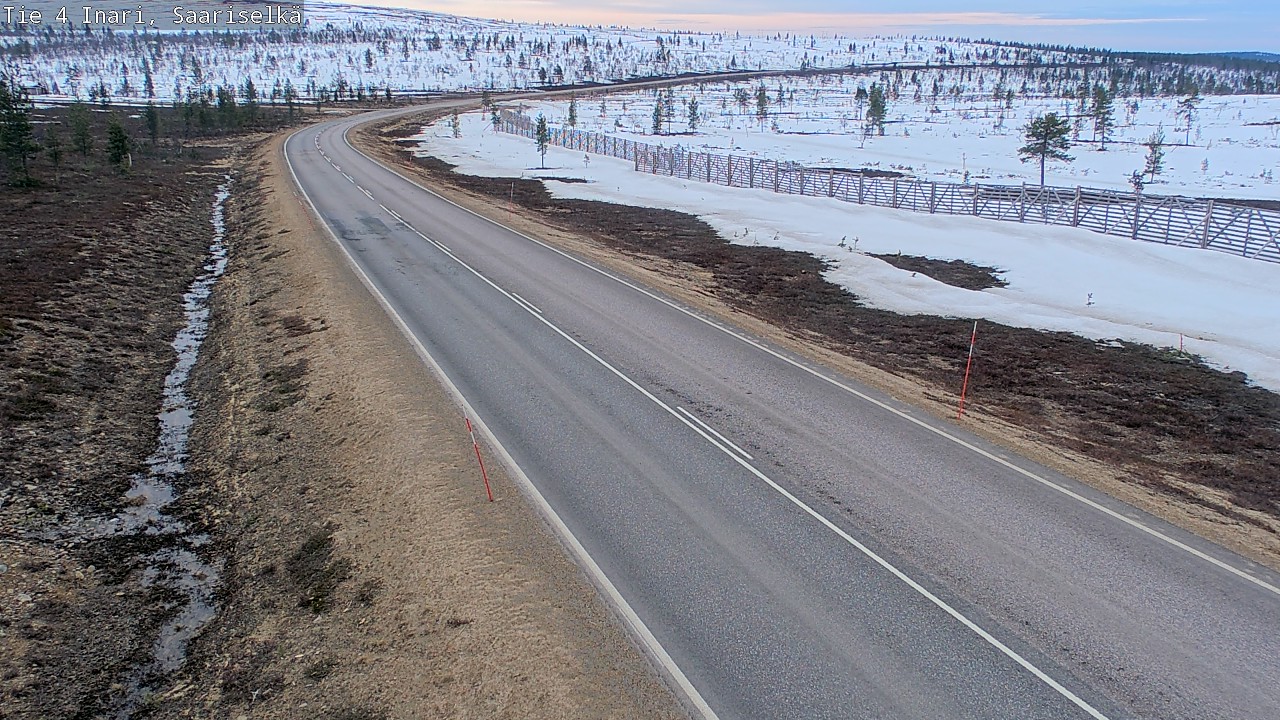 Weather Camera Image Road 4 Inari, Saariselkä, Kaunispää, Inari, Lappi