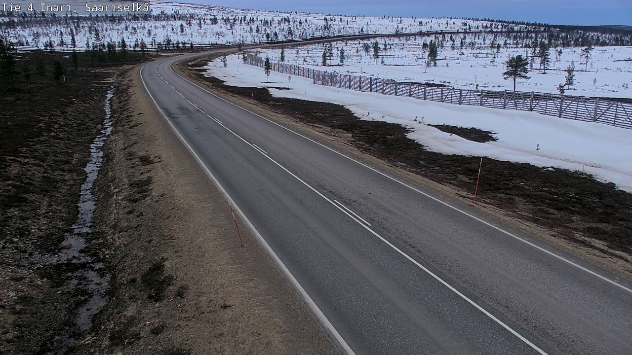 Weather Camera Image Road 4 Inari, Saariselkä, Kaunispää, Inari, Lappi