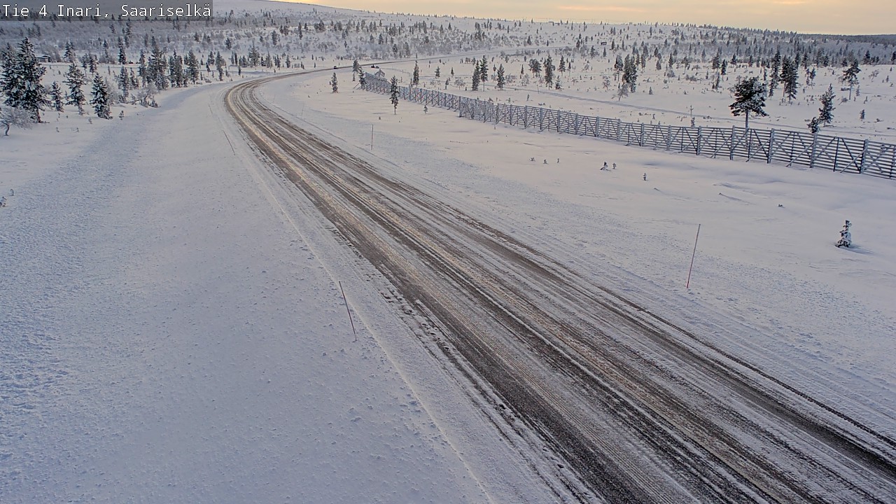 Weather Camera Image Väg 4 Enare, Saariselkä, Kaunispää, Inari, Lappi