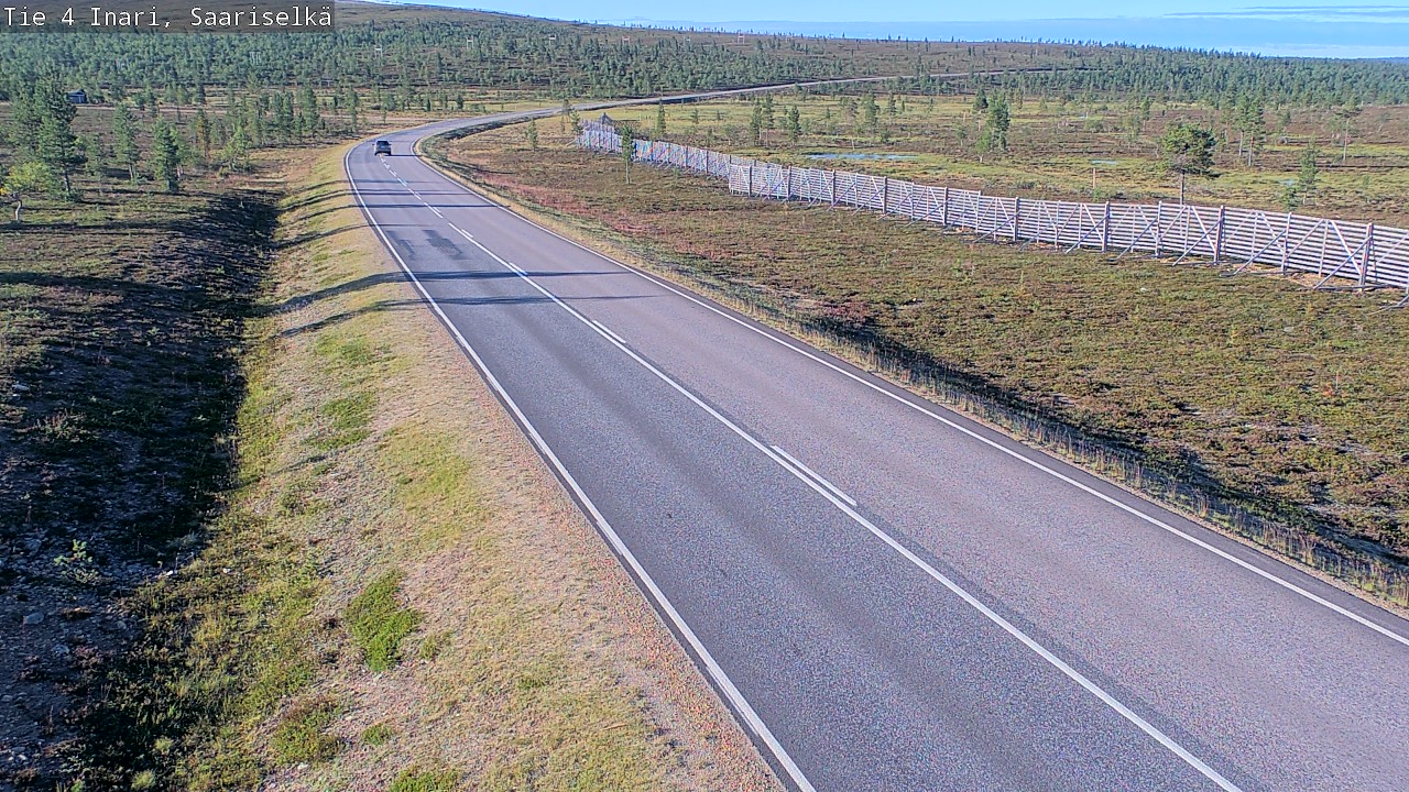 Weather Camera Image Road 4 Inari, Saariselkä, Kaunispää, Inari, Lappi
