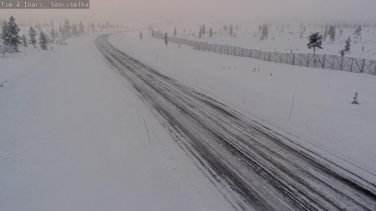 Weather Camera Image Väg 4 Enare, Saariselkä, Kaunispää, Inari, Lappi