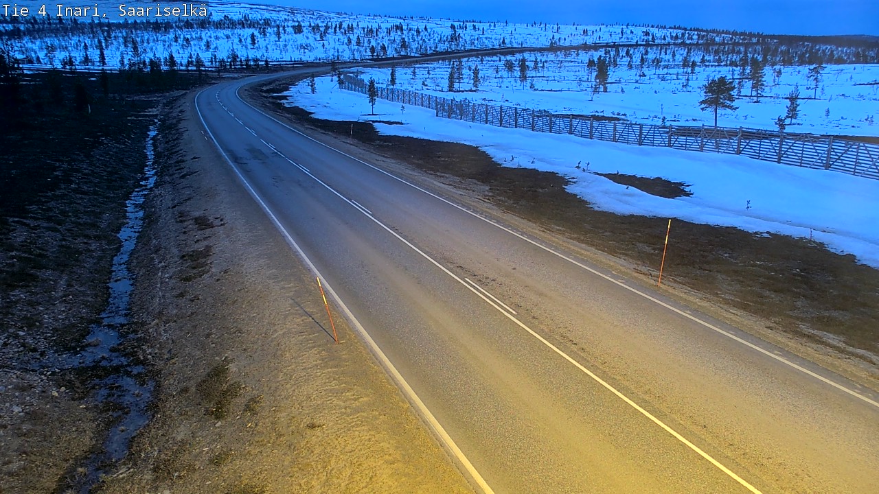 Weather Camera Image Road 4 Inari, Saariselkä, Kaunispää, Inari, Lappi