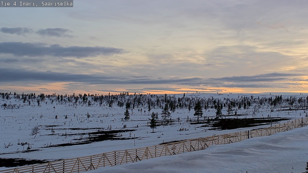 Weather Camera Image Väg 4 Enare, Saariselkä, Kaunispää, Inari, Lappi