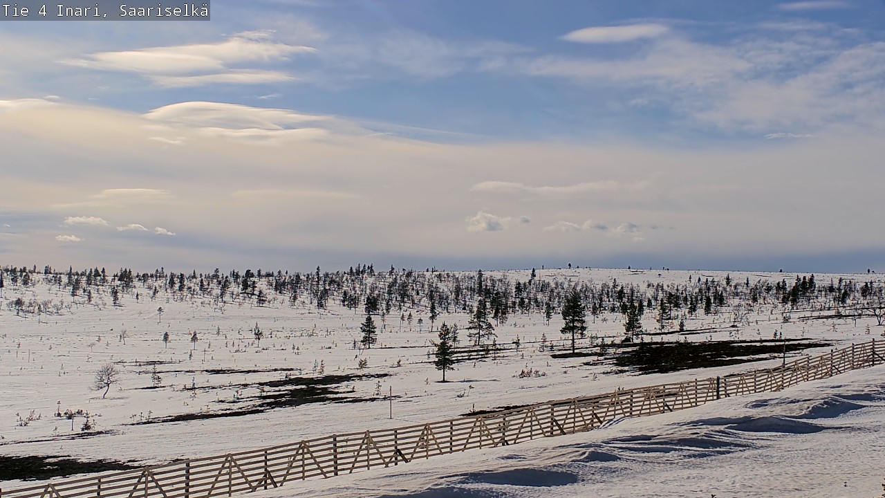 Weather Camera Image Road 4 Inari, Saariselkä, Kaunispää, Inari, Lappi