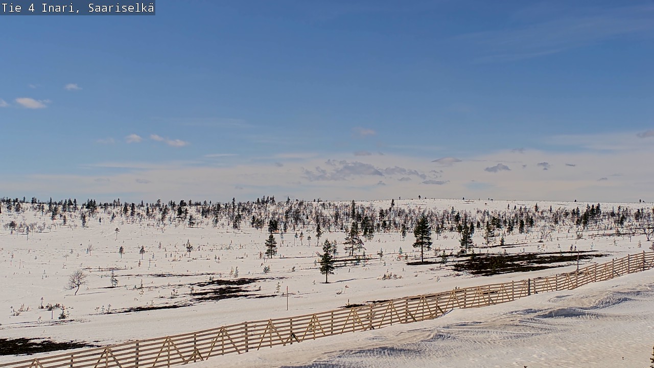 Weather Camera Image Road 4 Inari, Saariselkä, Kaunispää, Inari, Lappi