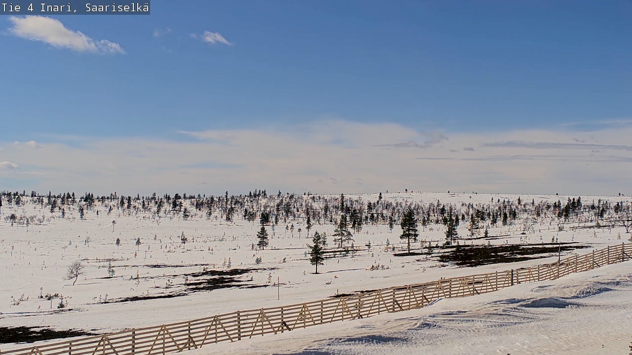 Weather Camera Image Road 4 Inari, Saariselkä, Kaunispää, Inari, Lappi