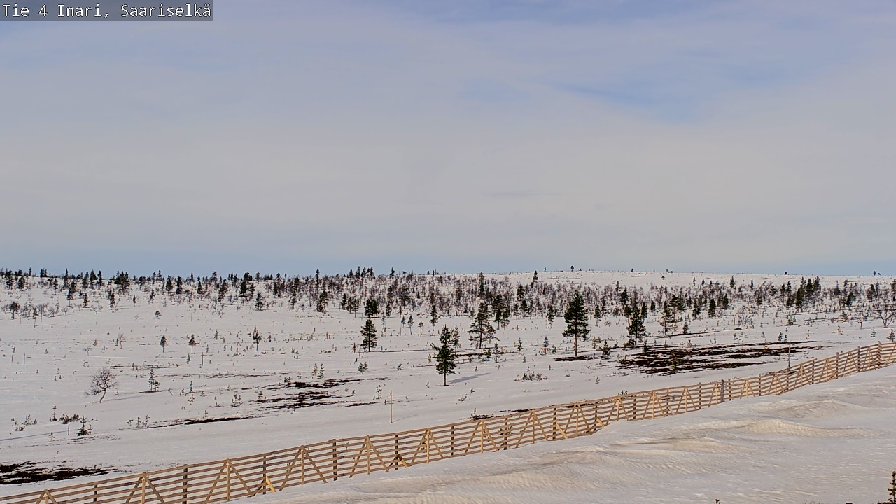 Weather Camera Image Road 4 Inari, Saariselkä, Kaunispää, Inari, Lappi