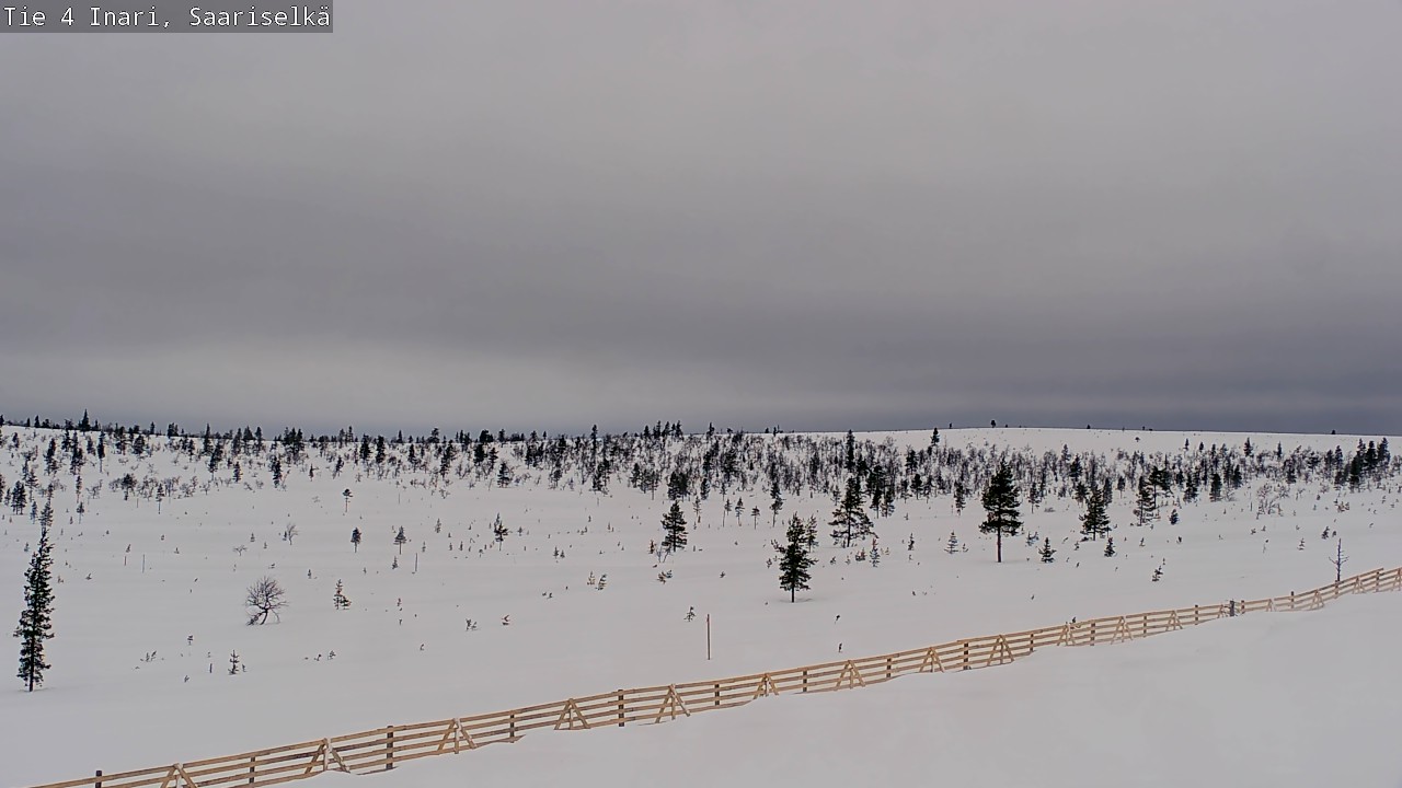 Weather Camera Image Road 4 Inari, Saariselkä, Kaunispää, Inari, Lappi