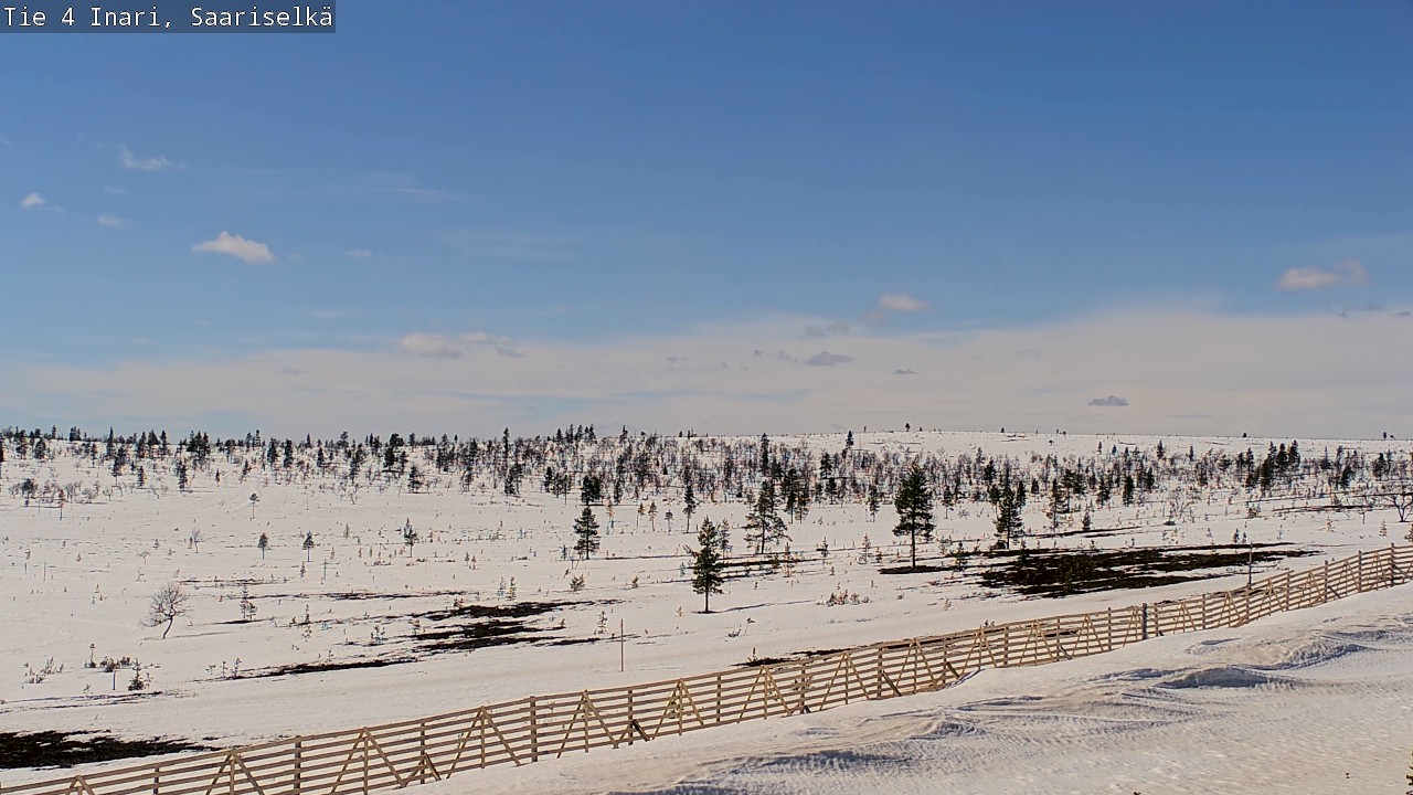 Weather Camera Image Road 4 Inari, Saariselkä, Kaunispää, Inari, Lappi