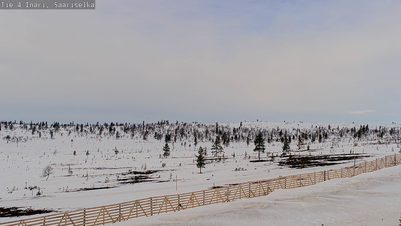 Weather Camera Image Road 4 Inari, Saariselkä, Kaunispää, Inari, Lappi