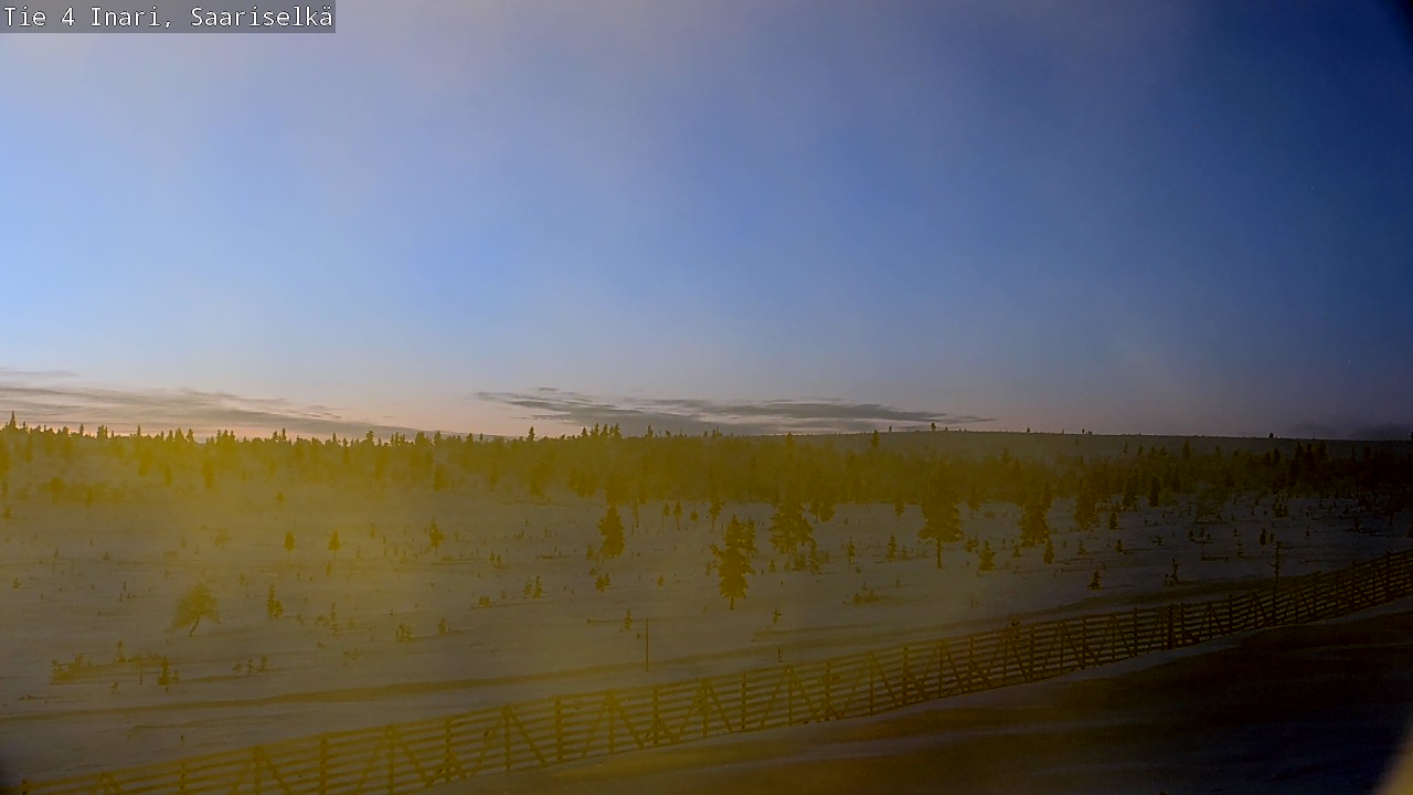 Weather Camera Image Väg 4 Enare, Saariselkä, Kaunispää, Inari, Lappi