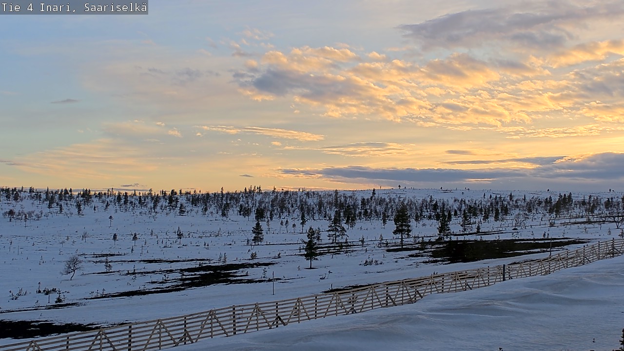 Weather Camera Image Road 4 Inari, Saariselkä, Kaunispää, Inari, Lappi