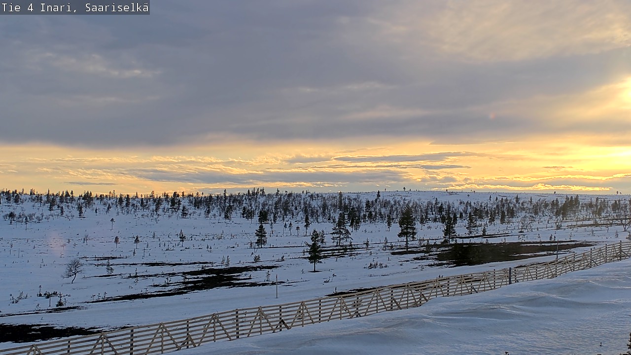 Weather Camera Image Road 4 Inari, Saariselkä, Kaunispää, Inari, Lappi