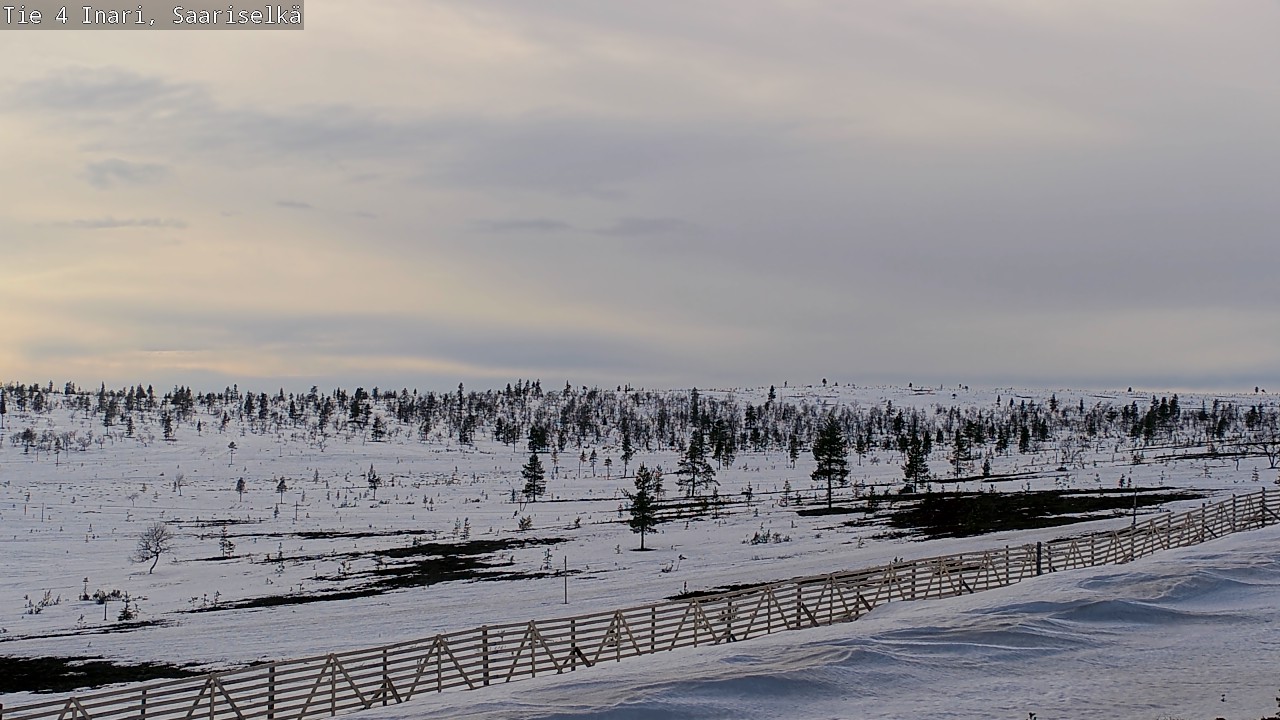 Weather Camera Image Road 4 Inari, Saariselkä, Kaunispää, Inari, Lappi