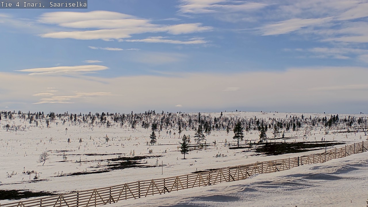 Weather Camera Image Road 4 Inari, Saariselkä, Kaunispää, Inari, Lappi