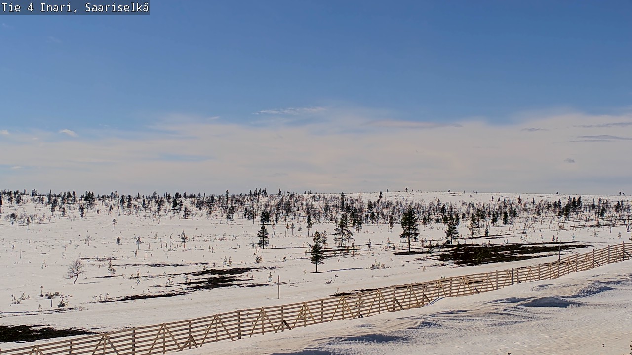 Weather Camera Image Road 4 Inari, Saariselkä, Kaunispää, Inari, Lappi