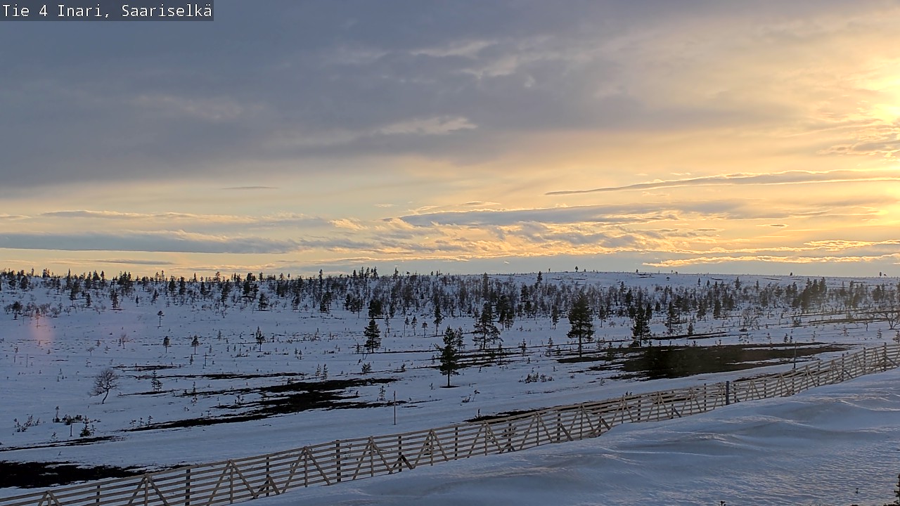 Weather Camera Image Road 4 Inari, Saariselkä, Kaunispää, Inari, Lappi