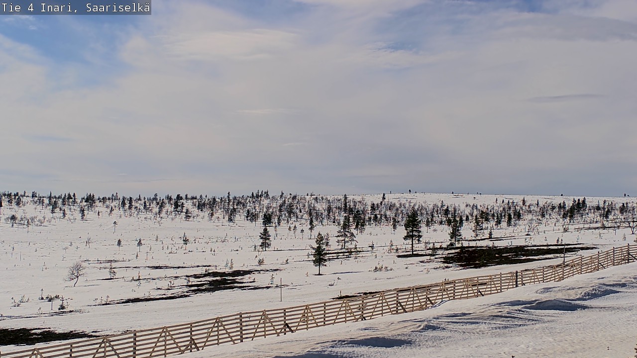 Weather Camera Image Road 4 Inari, Saariselkä, Kaunispää, Inari, Lappi