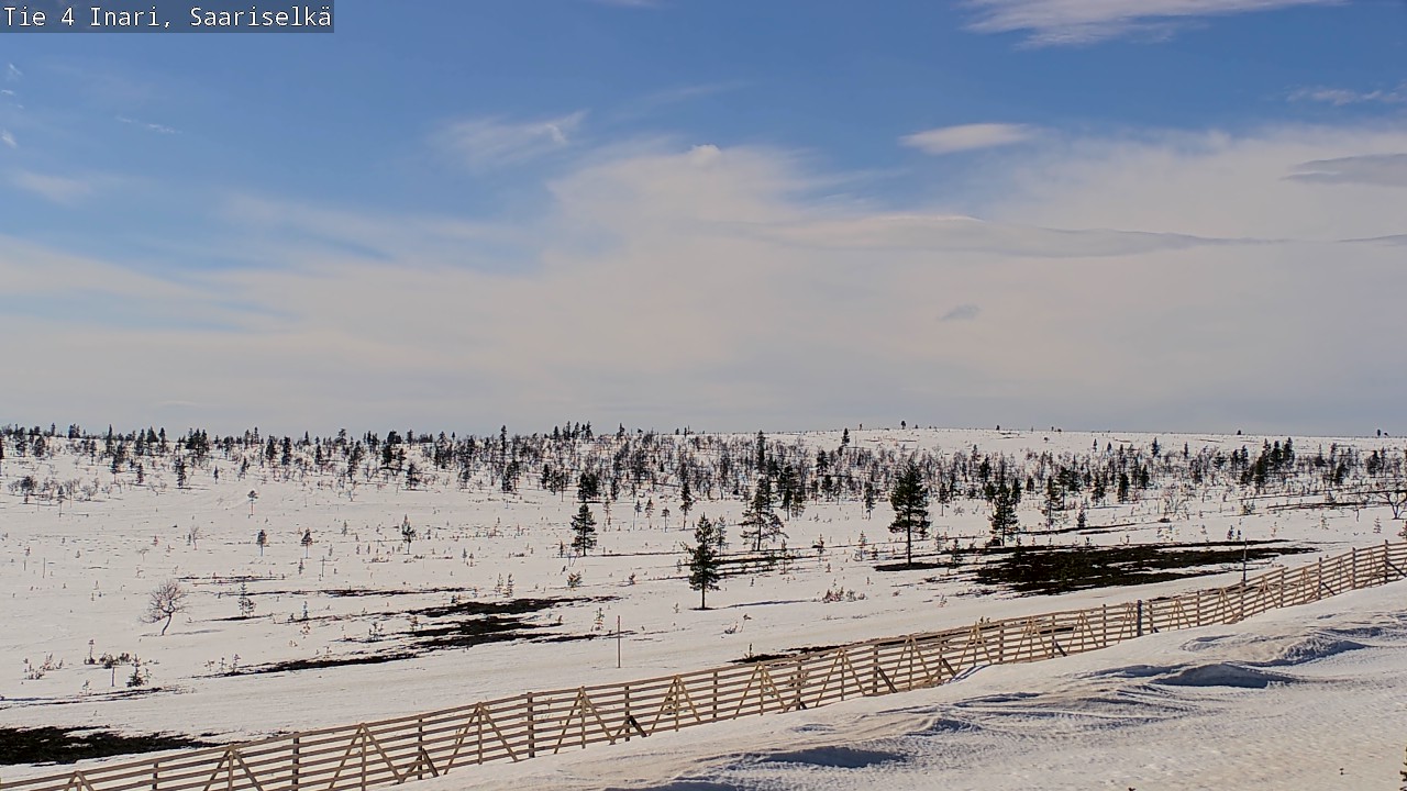 Weather Camera Image Road 4 Inari, Saariselkä, Kaunispää, Inari, Lappi