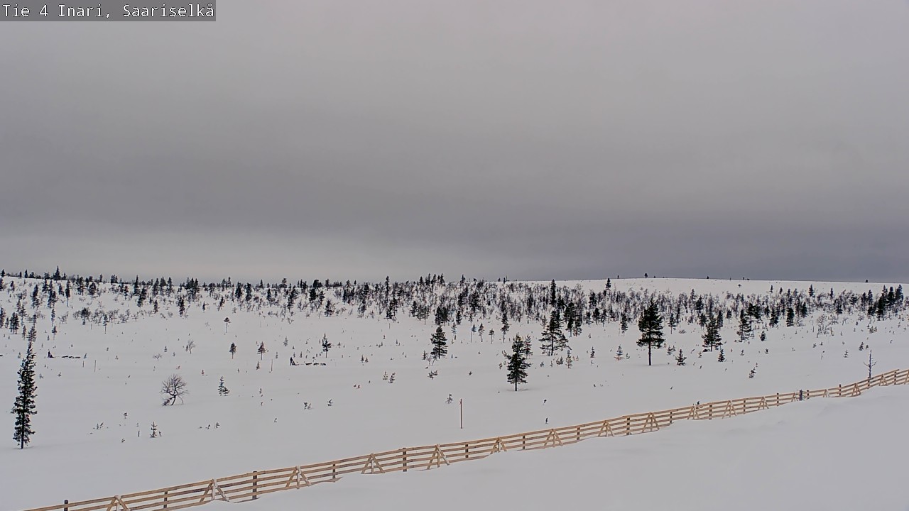 Weather Camera Image Road 4 Inari, Saariselkä, Kaunispää, Inari, Lappi