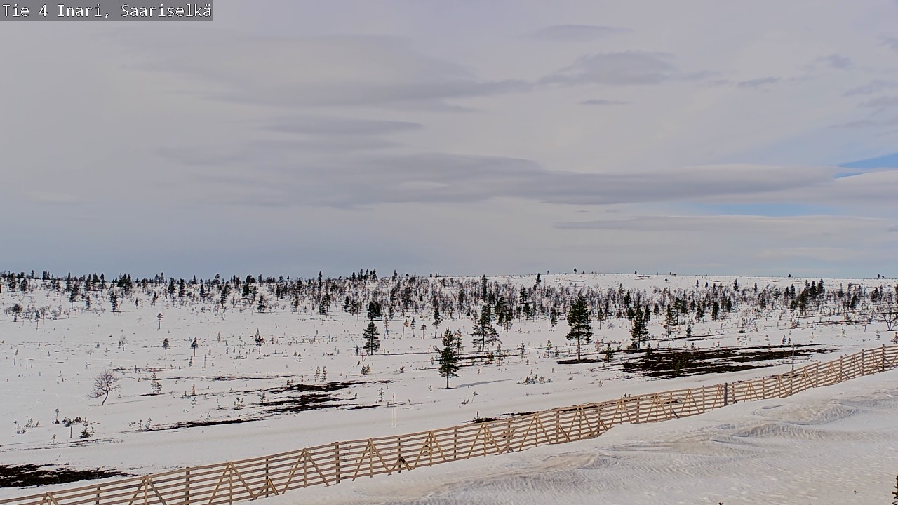 Weather Camera Image Road 4 Inari, Saariselkä, Kaunispää, Inari, Lappi