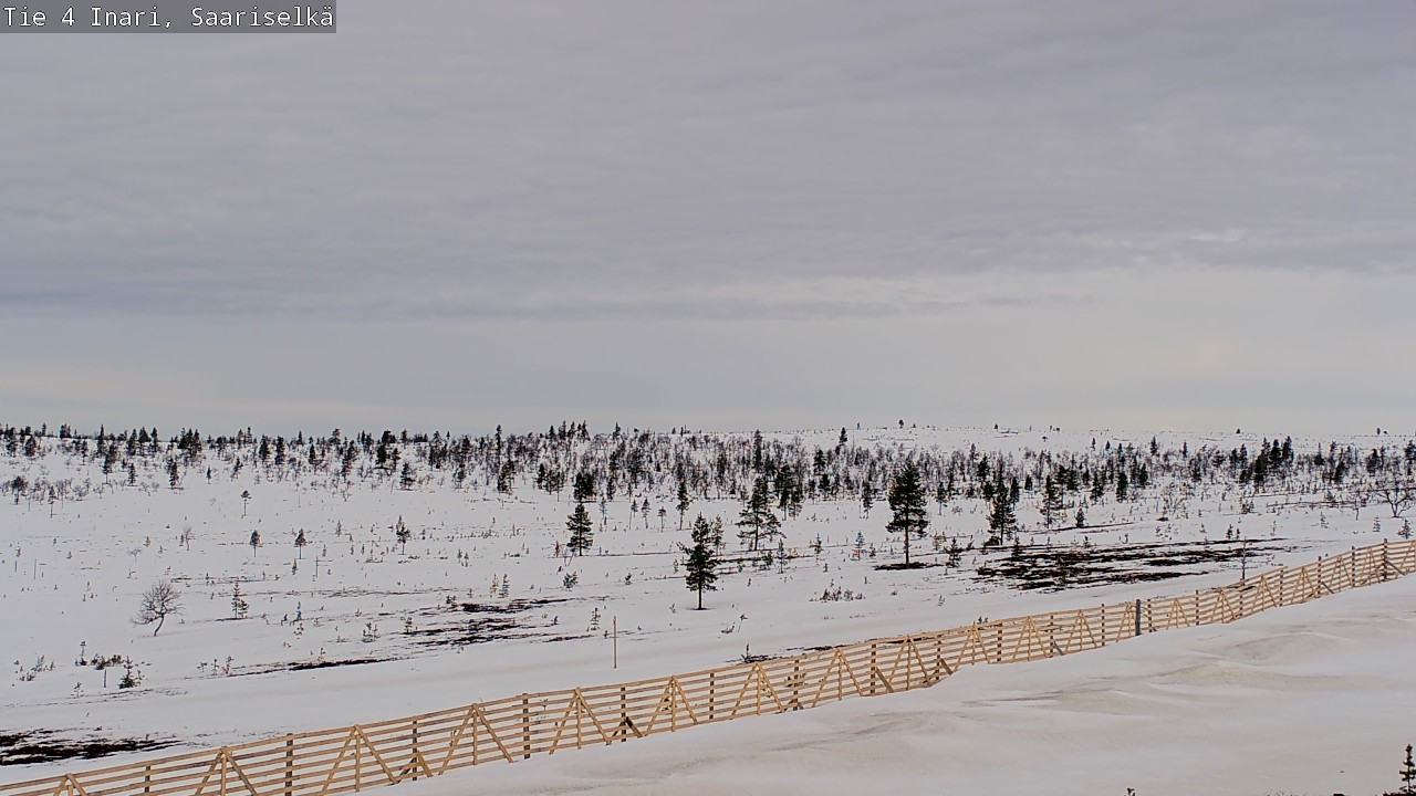 Weather Camera Image Road 4 Inari, Saariselkä, Kaunispää, Inari, Lappi