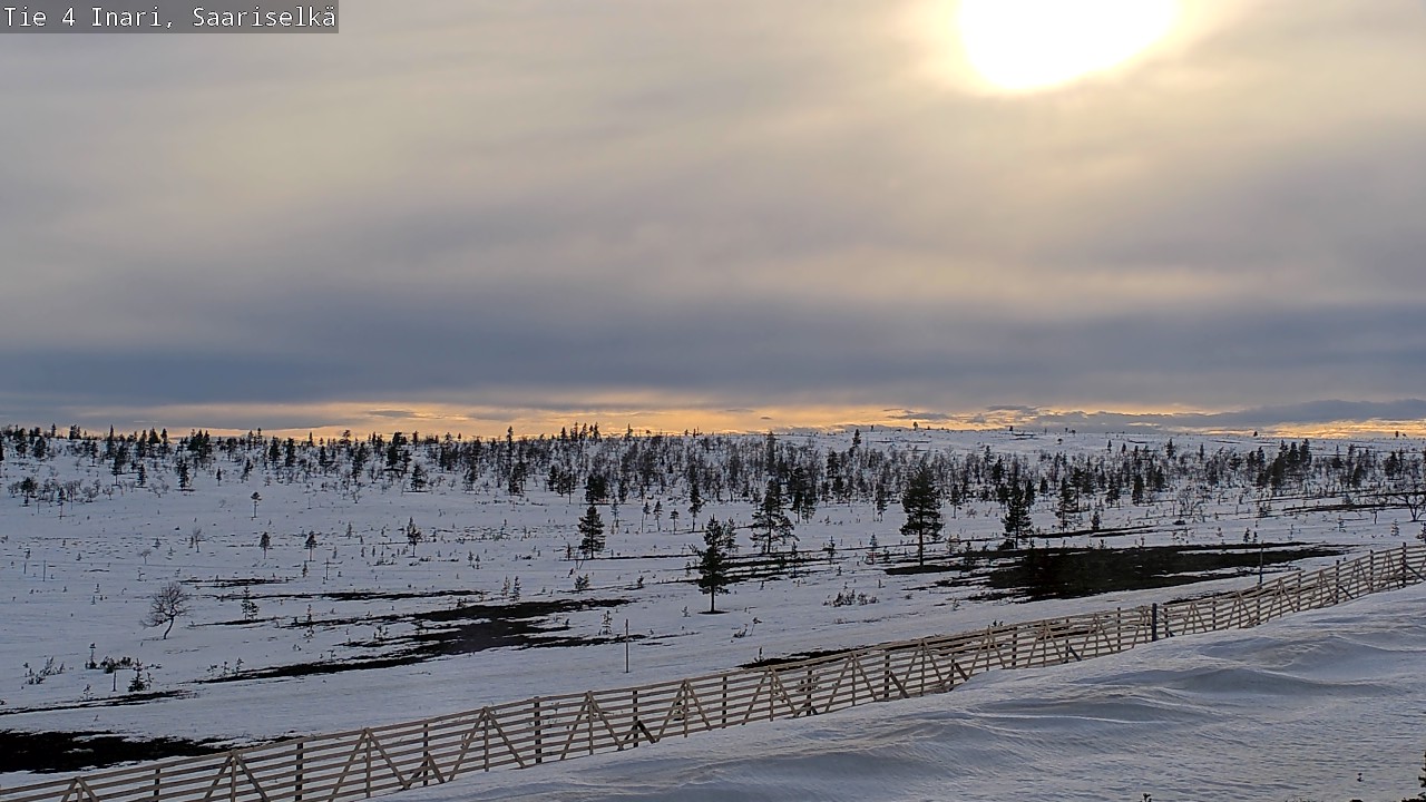 Weather Camera Image Road 4 Inari, Saariselkä, Kaunispää, Inari, Lappi